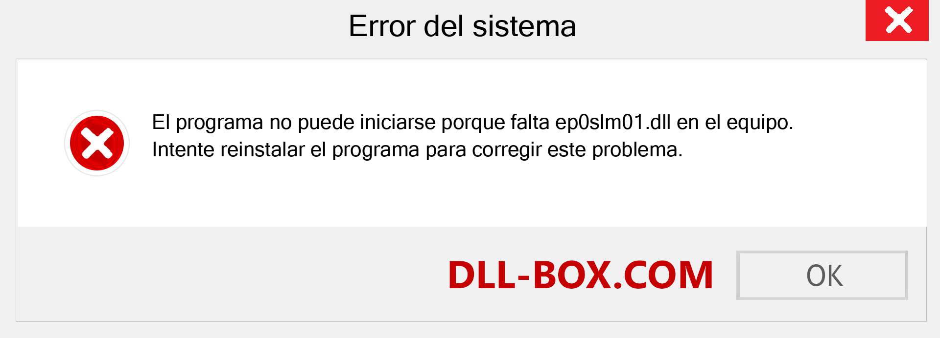 ¿Falta el archivo ep0slm01.dll ?. Descargar para Windows 7, 8, 10 - Corregir ep0slm01 dll Missing Error en Windows, fotos, imágenes