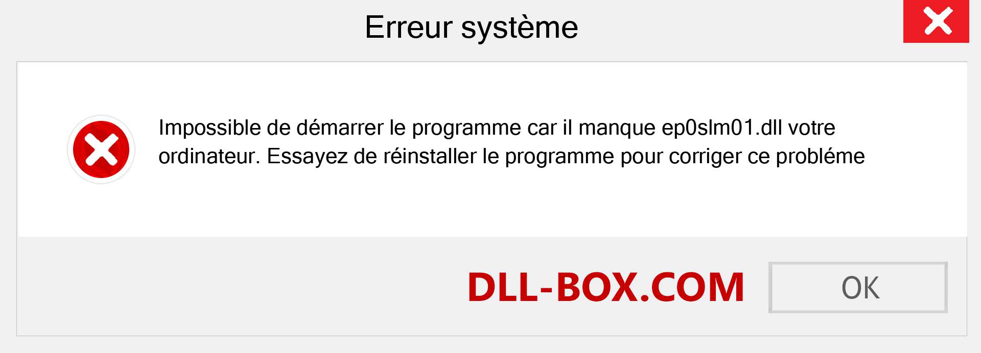 Le fichier ep0slm01.dll est manquant ?. Télécharger pour Windows 7, 8, 10 - Correction de l'erreur manquante ep0slm01 dll sur Windows, photos, images